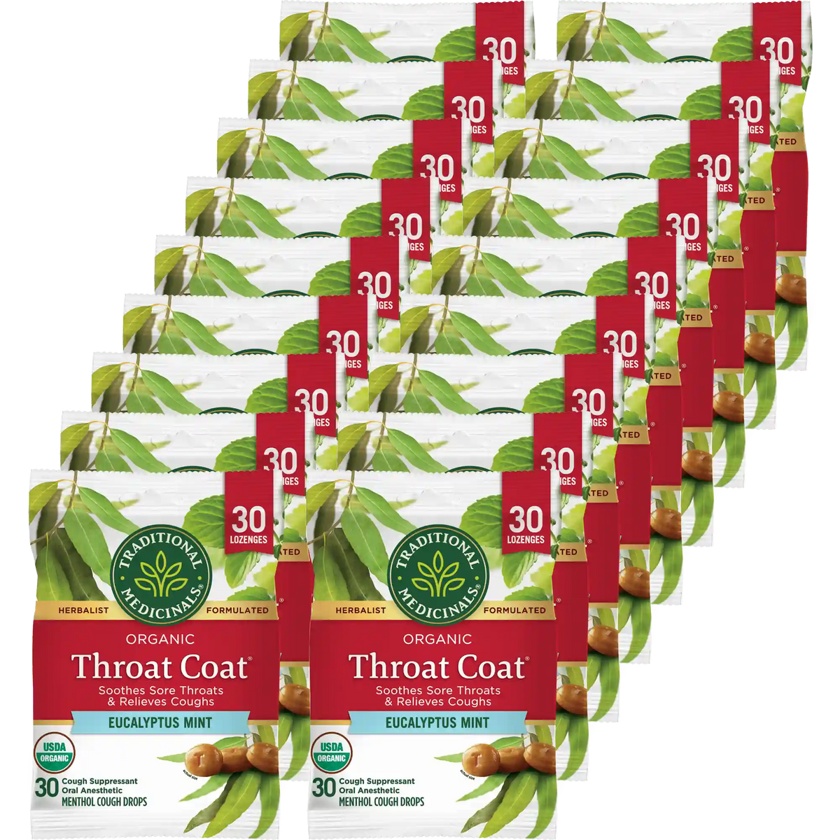 Throat Coat® Eucalyptus Mint Lozenges, 30 ct. (Wholesale)